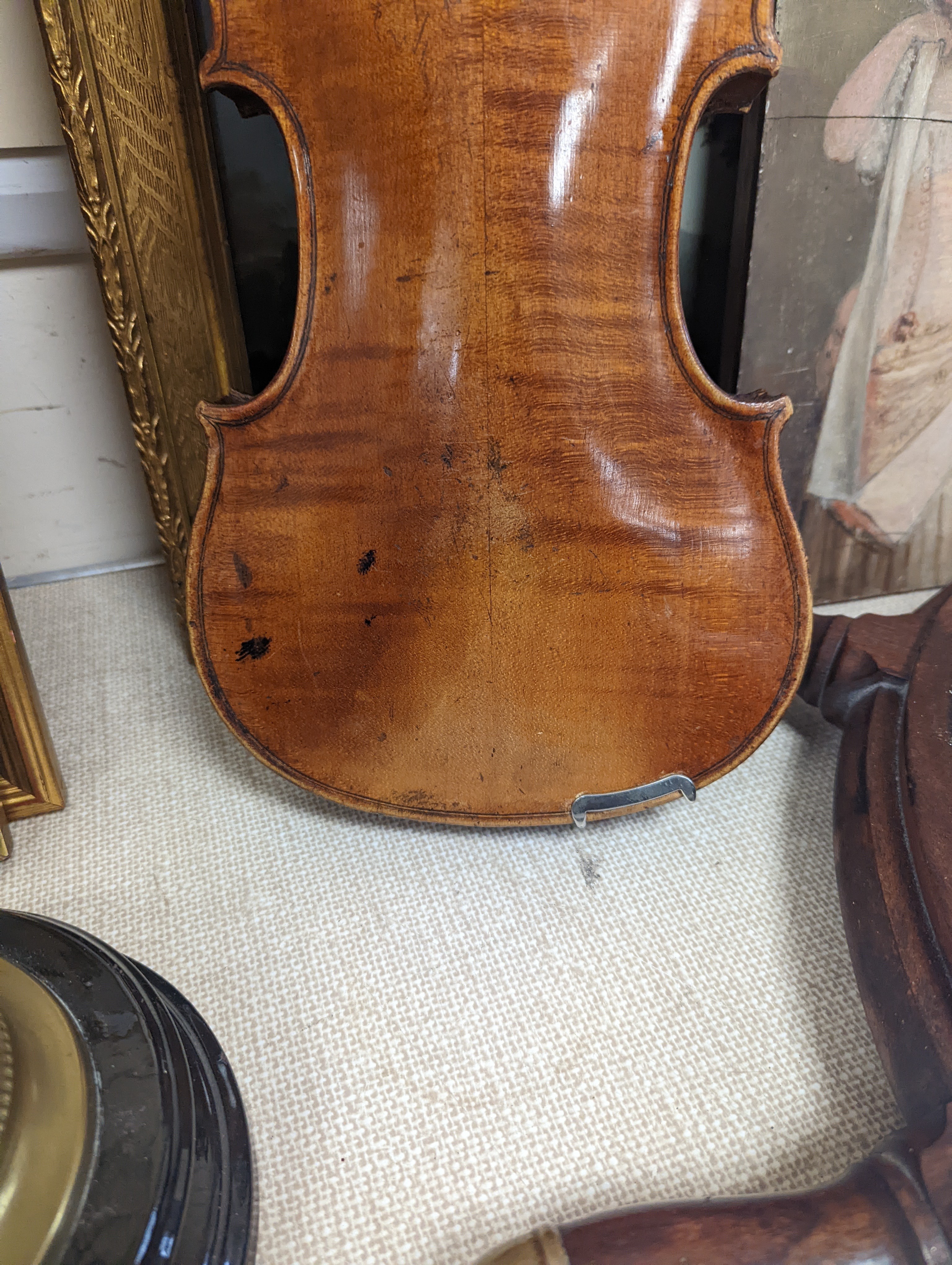 A 19th century Violin, lob. 35.5cm in case